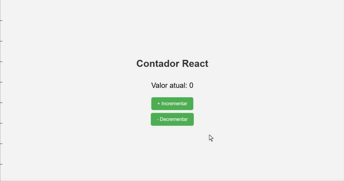 Demonstração do contador de cliques em funcionamento.